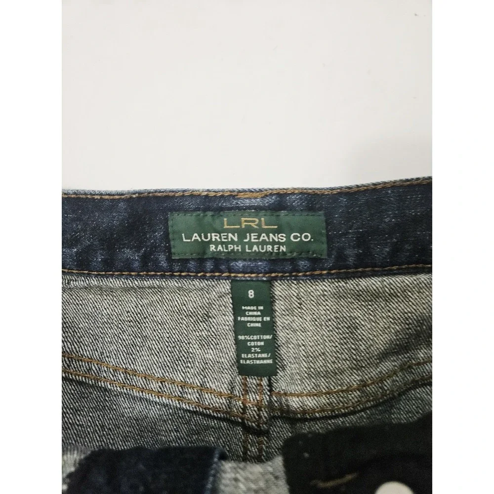 Ralph Lauren Jean Co. Denim Blue Skirt Women's Size 8 Knee Length Vintage - Picture 3 of 6
